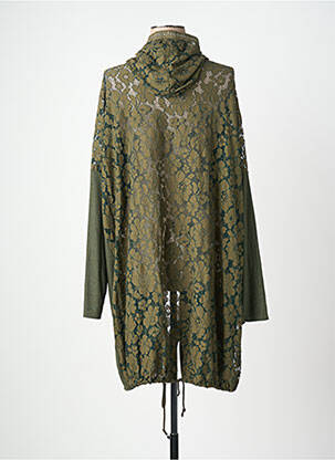 Gilet manches longues manches longues vert MINA ROSA femme