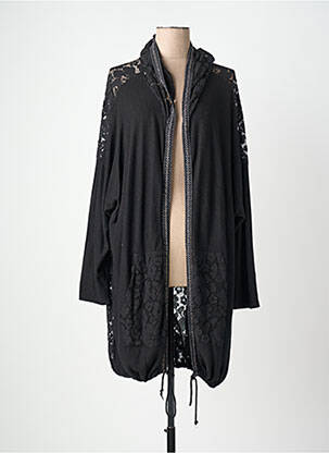 Gilet manches longues manches longues noir MINA ROSA femme