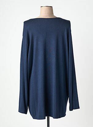 Pull coupe droite manches longues bleu PIMENT ROUGE femme