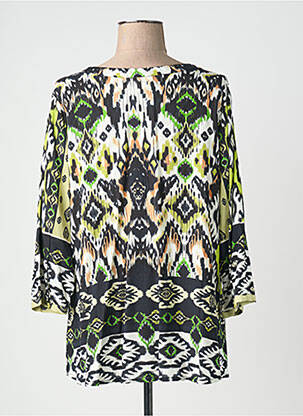 Blouse imprimé fantaisie manches longues noir ORIENTIQUE NATURALLY femme