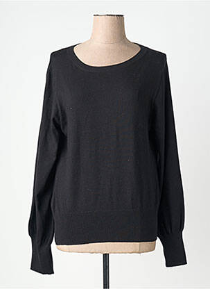 Pull col rond manches longues noir MORE & MORE femme
