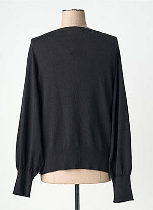 Pull col rond manches longues noir MORE & MORE femme