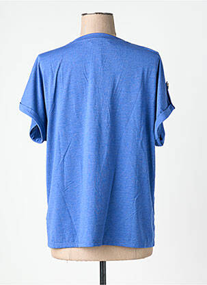 Top manches courtes manches courtes bleu GARCIA femme