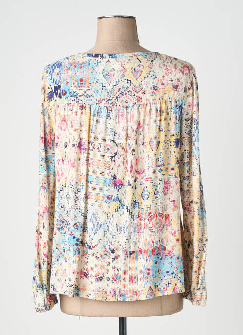 Blouse imprimé fantaisie manches longues beige JULIE GUERLANDE femme