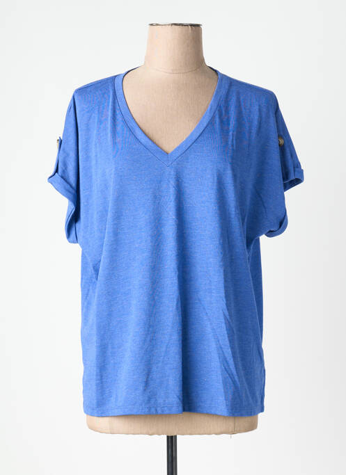 Top manches courtes manches courtes bleu GARCIA femme