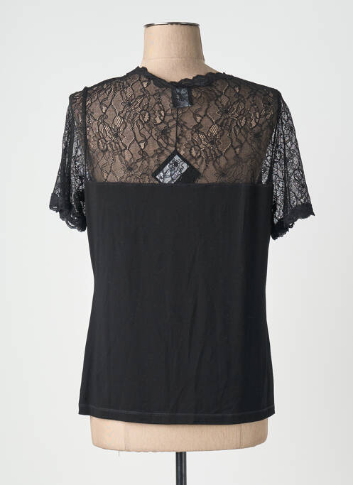 T-shirt coupe cintrée manches courtes noir PAUSE CAFE femme