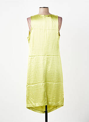 Robe mi-longue coupe fluide sans manche vert PAOLA TIENFORTI femme