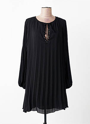 Robe courte coupe fluide manches longues noir LIU JO femme