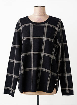 Pull stretch manches longues noir BRANDTEX homme