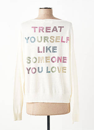 Pull stretch manches longues beige ORFEO femme