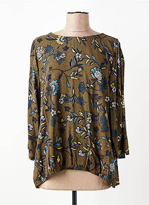 Blouse tissage popeline manches longues marron GERRY WEBER femme