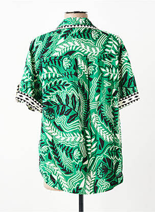 Chemisier coupe cintrée manches courtes vert SUNCOO femme