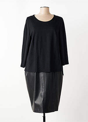 Robe mi-longue manches longues manches longues noir GERRY WEBER femme