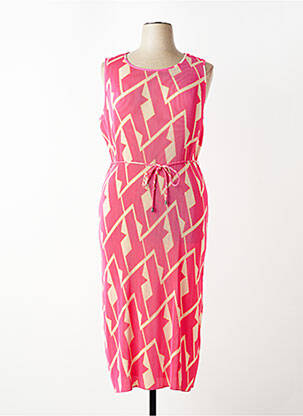 Robe mi-longue imprimé fantaisie sans manche rose GERRY WEBER femme