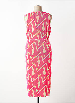 Robe mi-longue imprimé fantaisie sans manche rose GERRY WEBER femme