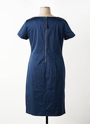 Robe mi-longue fermeture zippée au dos manches courtes bleu GERRY WEBER femme