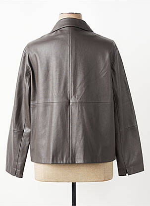 Veste simili cuir fermeture pressionnée gris GERRY WEBER femme