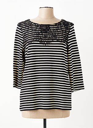 T-shirt manches 3/4 manches 3/4 noir GERRY WEBER femme