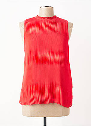 Top coupe fluide sans manche rouge TAIFUN femme