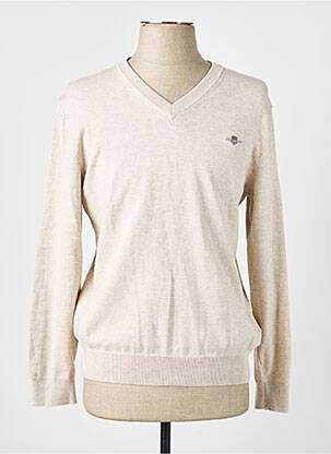 Pull col v manches longues beige GANT homme