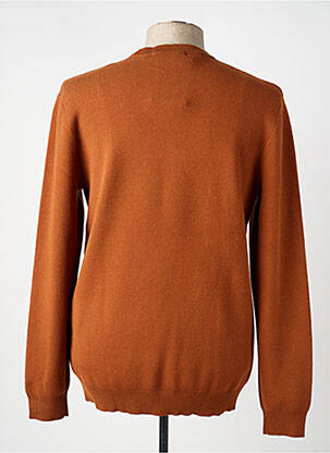 Pull col rond manches longues marron SELECTED homme
