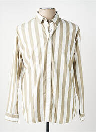 Chemise manches longues imprimé rayures vert SELECTED homme