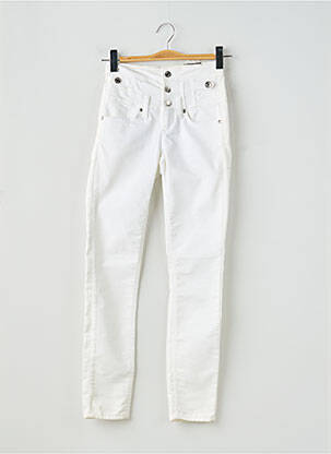 Pantalon slim tissage popeline taille normale blanc LIU JO femme