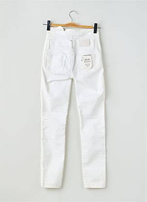 Pantalon slim tissage popeline taille normale blanc LIU JO femme