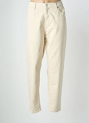 Jeans coupe droite stretch taille normale beige CALVIN KLEIN femme
