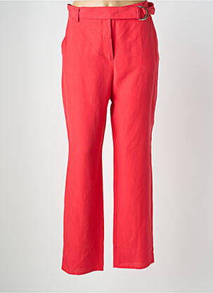 Pantalon droit tissage popeline taille normale rouge LIU JO femme