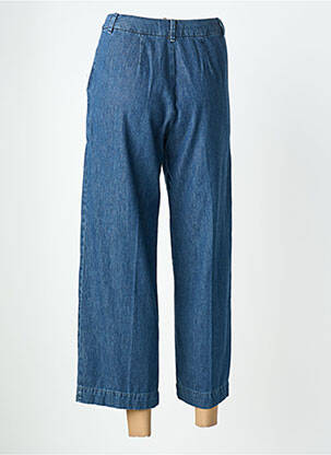 Pantalon 7/8 fermeture zippée sous rabat avec crochet taille normale bleu GANT femme