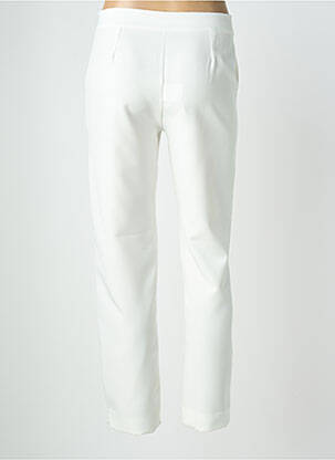 Pantalon droit stretch taille normale blanc PAOLA TIENFORTI femme