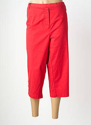 Pantacourt coupe droite taille normale rouge BRANDTEX femme