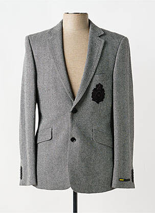 Blazer tissage chiné gris IZAC homme