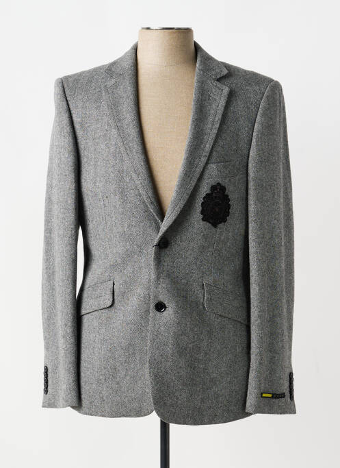 Blazer tissage chiné gris IZAC homme