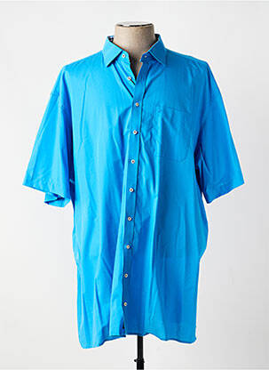 Chemise manches courtes poches bleu ETERNA homme