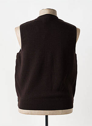 Gilet sans manche bi-matiére marron JUMFIL homme