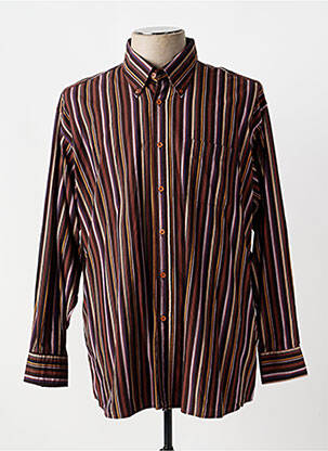 Chemise manches longues coupe droite marron JUMFIL homme