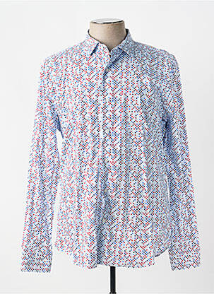 Chemise manches longues coupe cintrée bleu CH. K. WILLIAMS homme