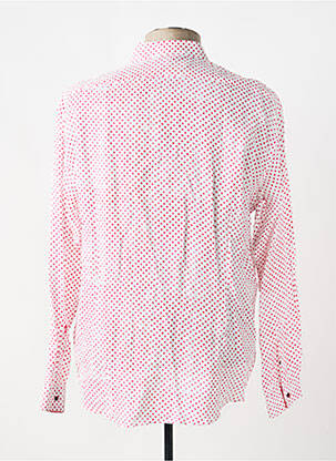Chemise manches longues coupe droite rouge BRUNO SAINT HILAIRE homme