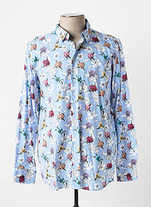 Chemise manches longues coupe cintrée bleu BANDE ORIGINALE homme