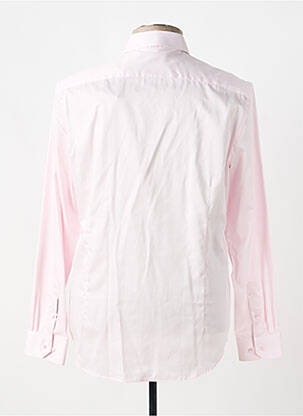 Chemise manches longues coupe cintrée rose IZAC homme