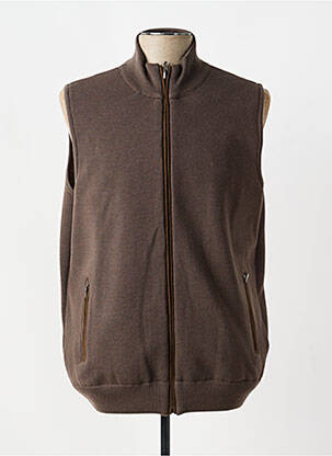 Gilet sans manche bi-matiére marron JUMFIL homme