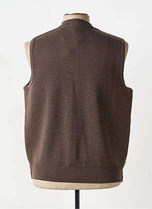 Gilet sans manche bi-matiére marron clair JUMFIL homme