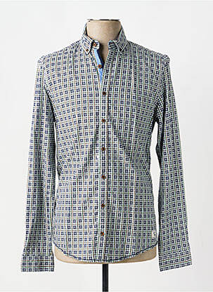 Chemise manches longues imprimé carreaux vert VENTI homme