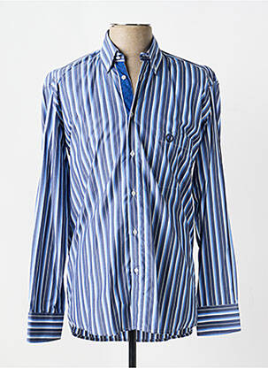 Chemise manches longues coupe cintrée bleu JUMFIL homme