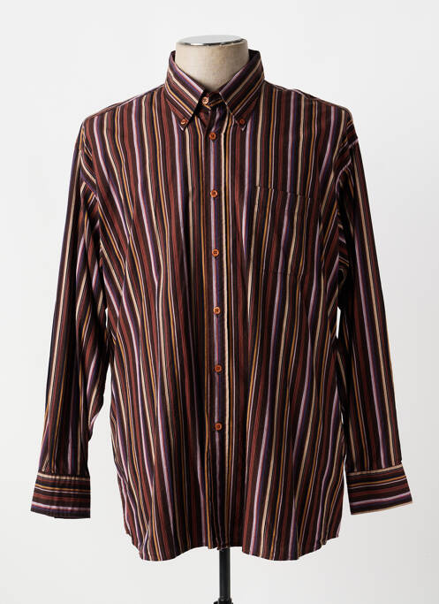 Chemise manches longues coupe droite marron JUMFIL homme
