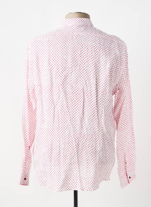 Chemise manches longues coupe droite rouge BRUNO SAINT HILAIRE homme