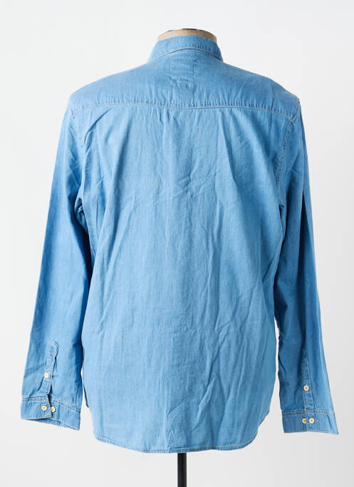 Chemise manches longues poches bleu PARTNER'S homme