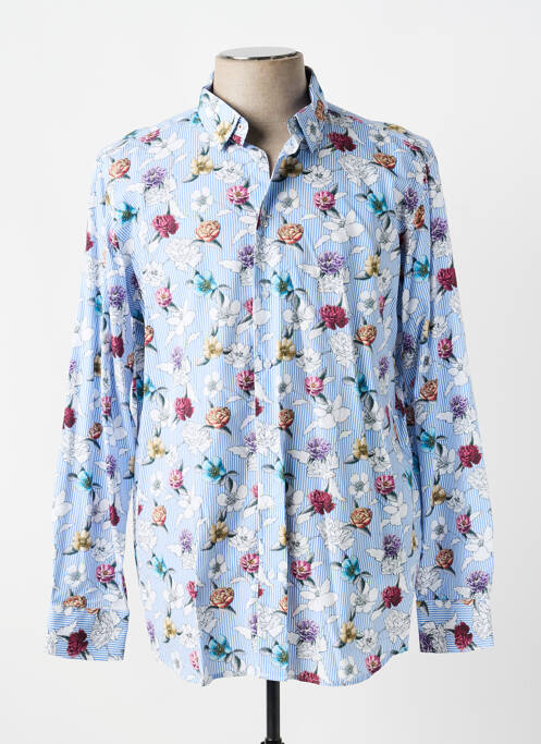 Chemise manches longues coupe cintrée bleu BANDE ORIGINALE homme